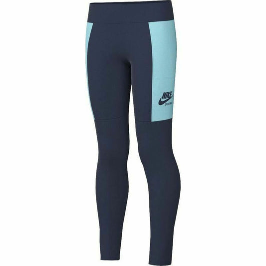 Sports Leggings for Children Nike Sportswear Heritage Blue Blue