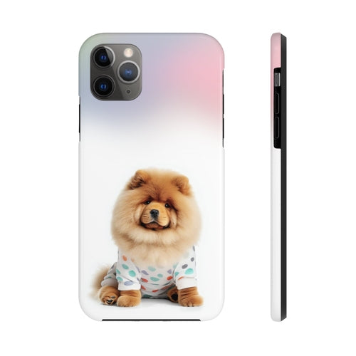 Fluffy Chow Chow Dog Touch Case for iPhone with Wireless Charging