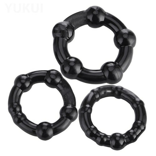 3 Pcs/Set Cock Ring Delay Ejaculation Adult Toys For Men Dick