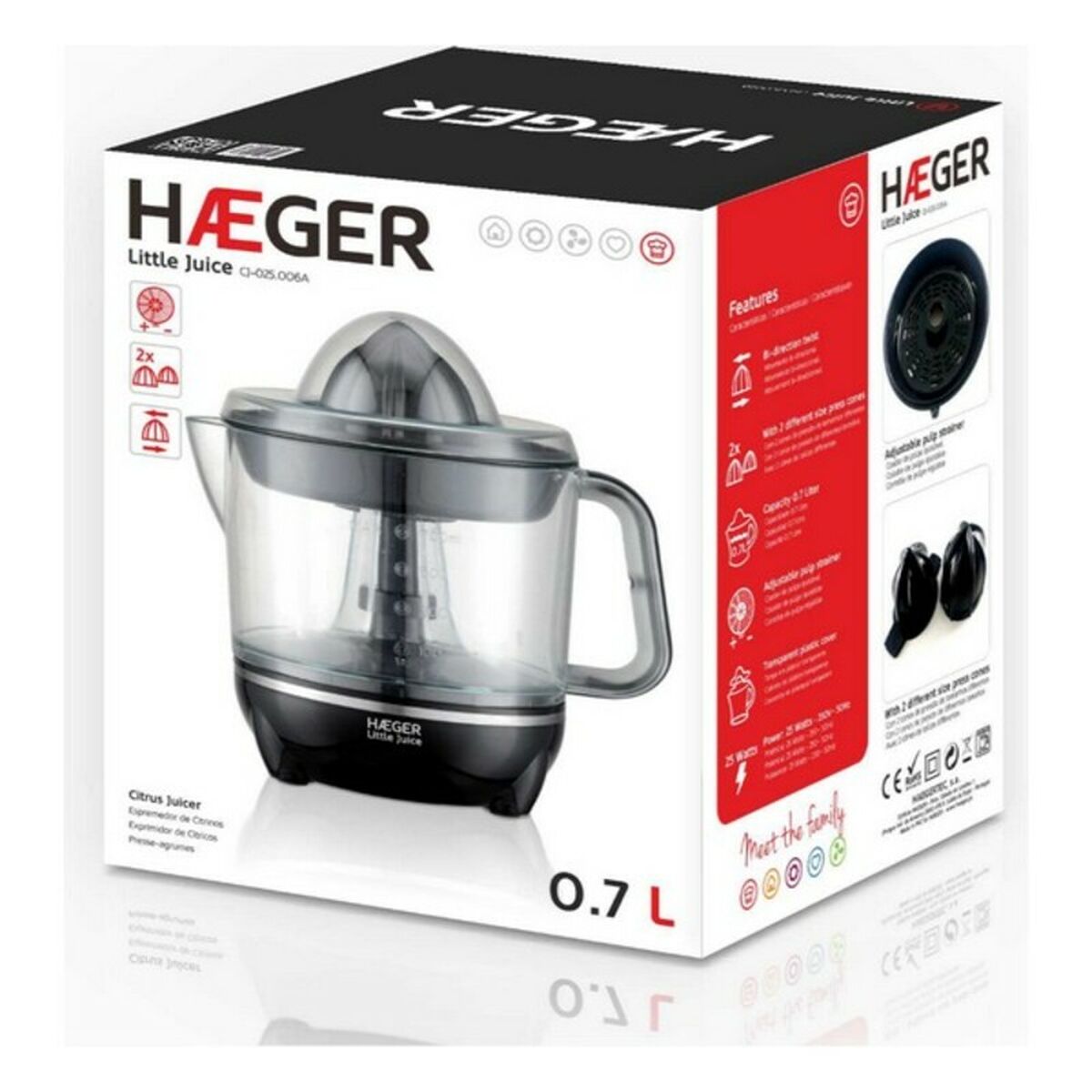 Electric Juicer Haeger Little Juice 25 W 700 ml 25 W