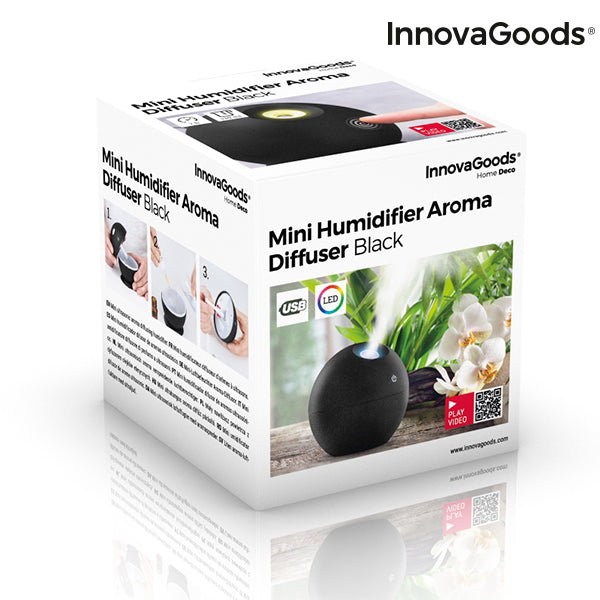 Mini Humidifier Scent Diffuser Black InnovaGoods