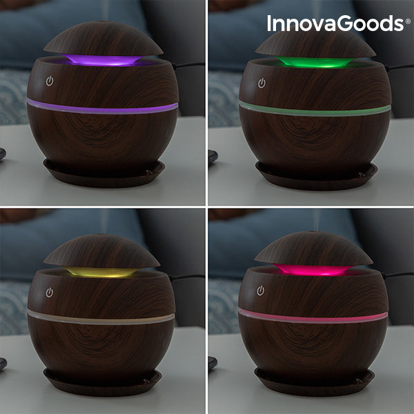 Mini Humidifier Scent Diffuser Dark Walnut InnovaGoods