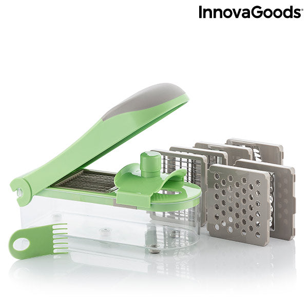 7 in 1 vegetable cutter, grater and mandolin with recipes and