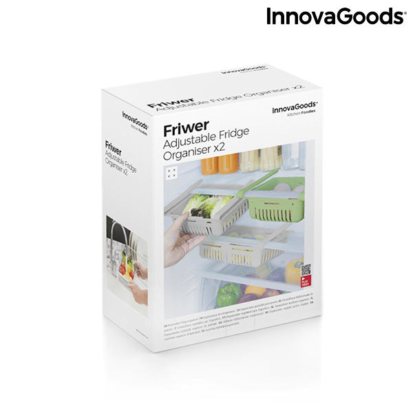 Adjustable Fridge Organiser Friwer InnovaGoods 2 Units