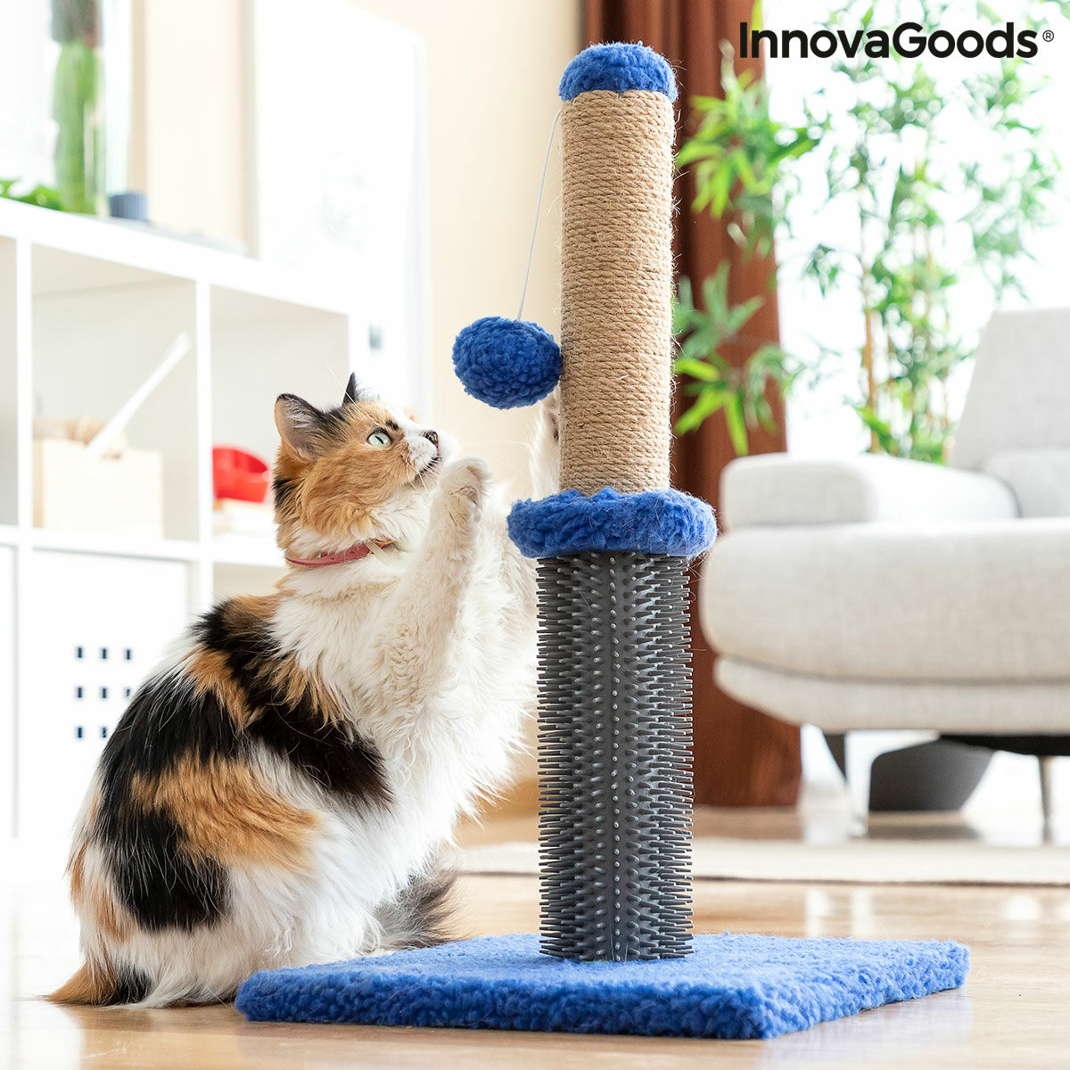 Cat Scratching and Massage Post with Ball Miausage InnovaGoods