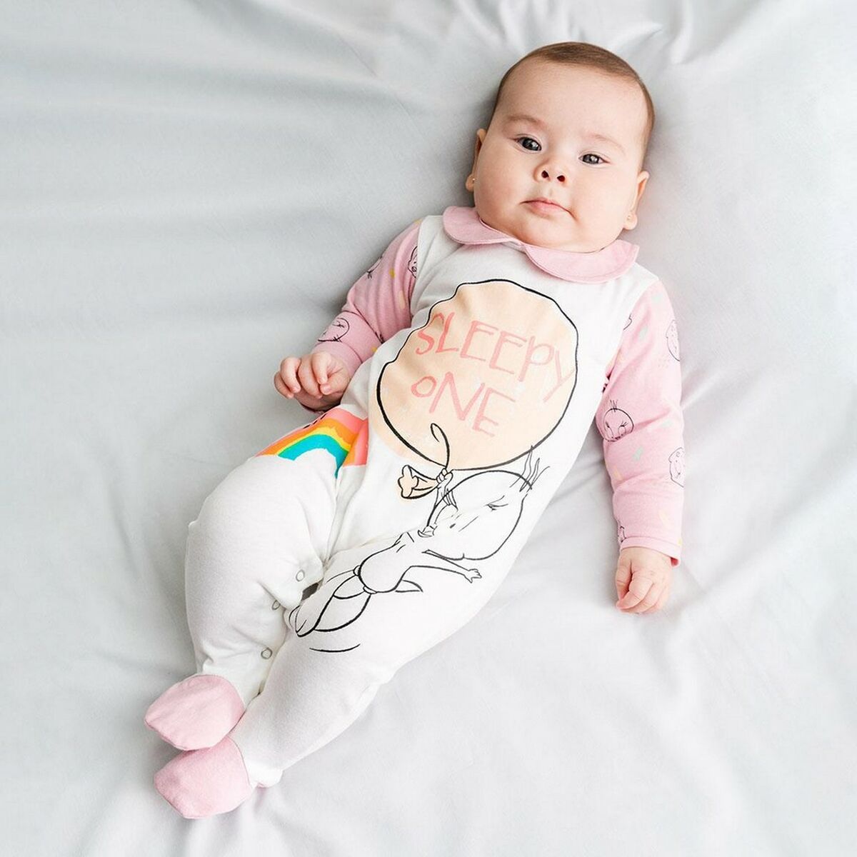 Baby's Long-sleeved Romper Suit Looney Tunes Pink