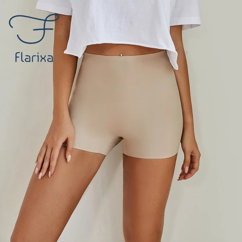 Flarixa Safety Pants High Waist Women's Shorts Under The Skirt Ice