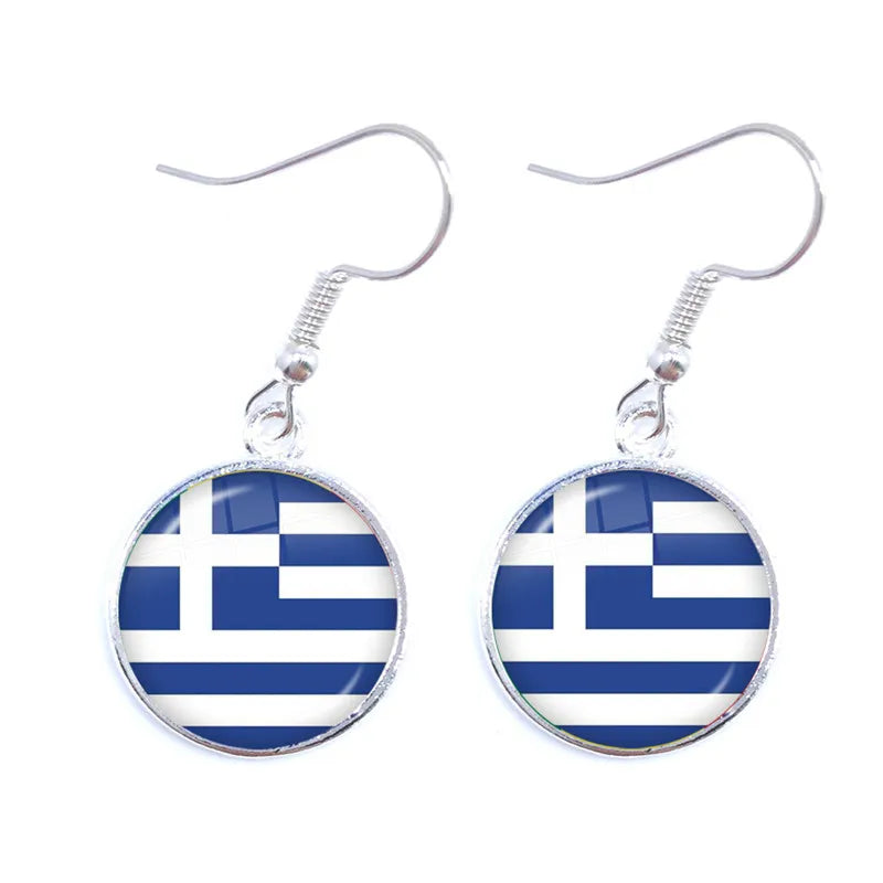 National Flag Drop Earrings