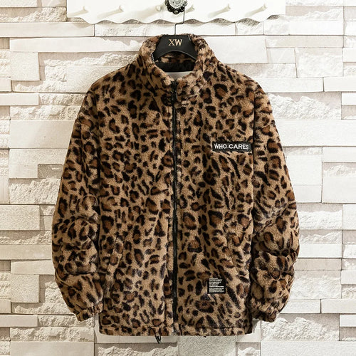 2023 Fall/winter Leopard Print Jacket Loose and Comfortable