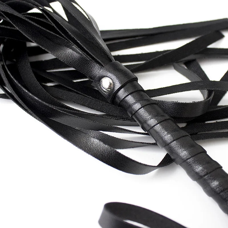 44cm PU Leathe Whip Sex Spanking BDSM Bondage Handle Lash Gay Fetish