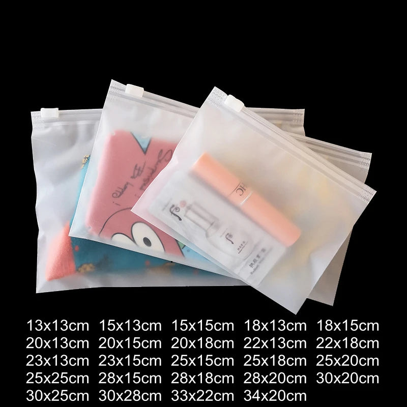 10Pcs 16Wires Frosted Zipper Bag Underwear Panties Socks Packaging