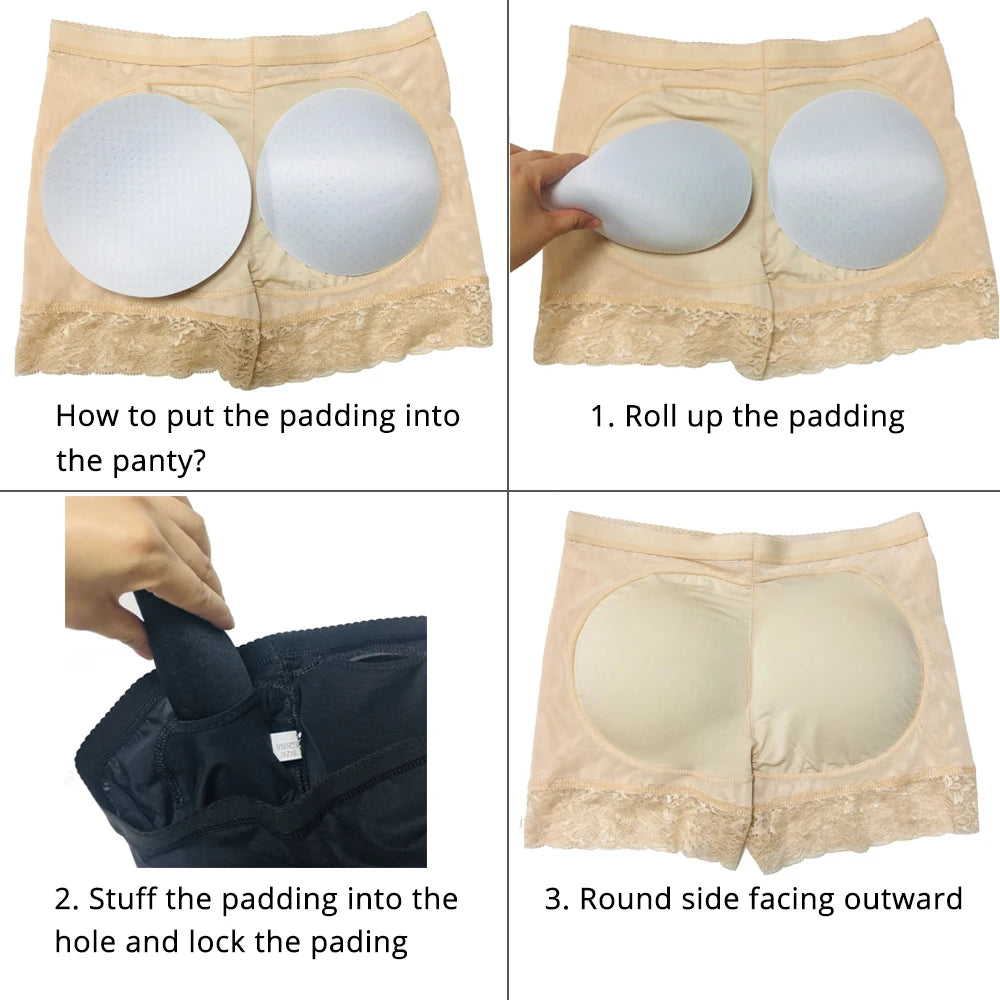 Women Butt Lifter Panty Fake Buttock Body Shaper Padded Underwear Lady