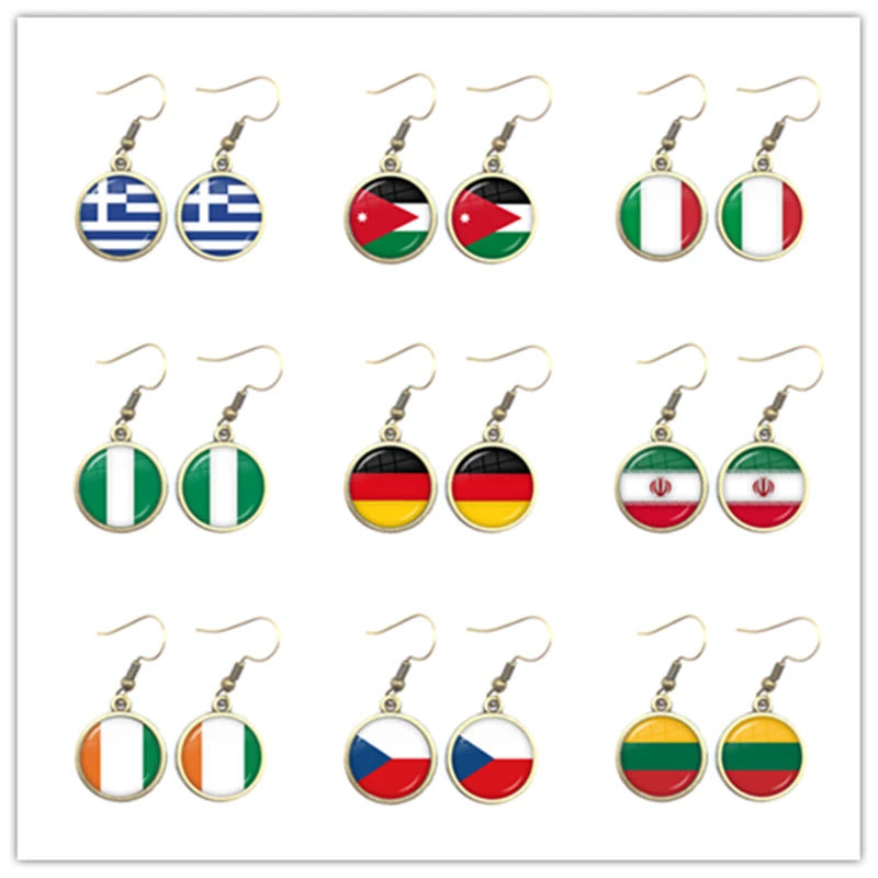 National Flag Drop Earrings