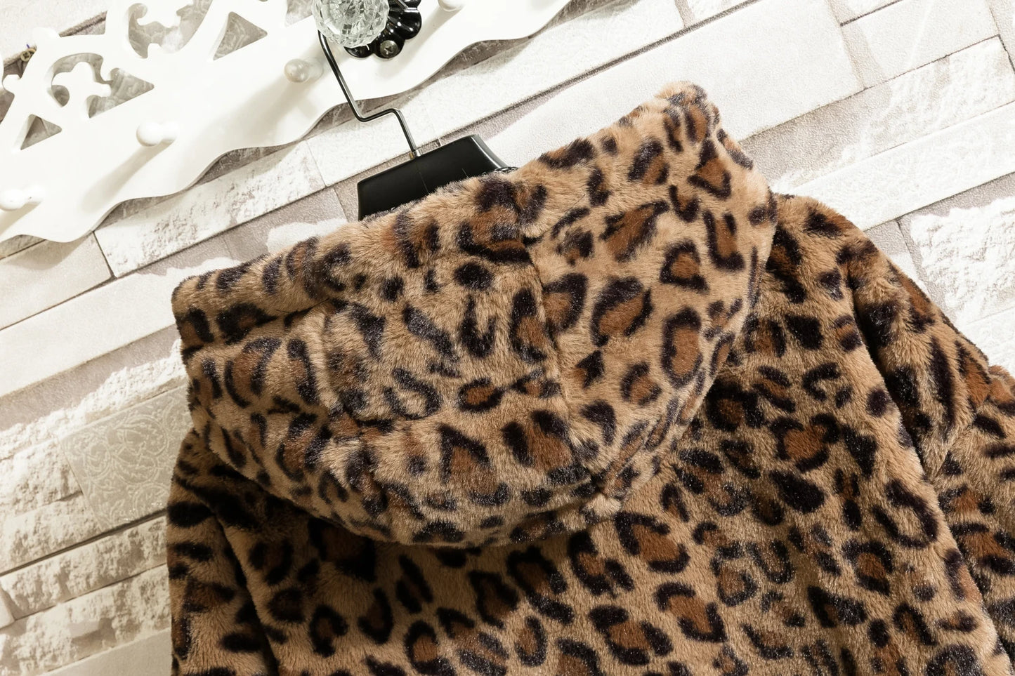 2023 Fall/winter Leopard Print Jacket Loose and Comfortable