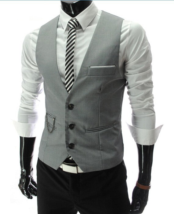 New Arrival Dress Vests For Men Slim Fit Mens Suit Vest Male Waistcoat