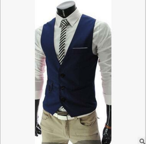 New Arrival Dress Vests For Men Slim Fit Mens Suit Vest Male Waistcoat