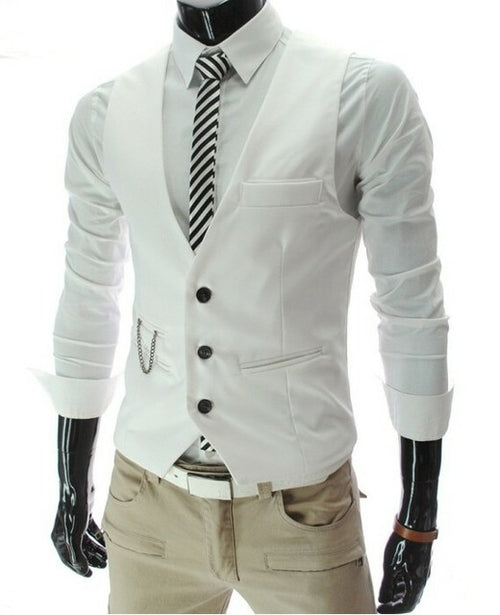 New Arrival Dress Vests For Men Slim Fit Mens Suit Vest Male Waistcoat