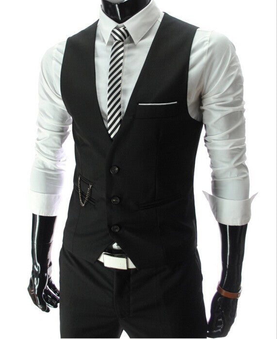 New Arrival Dress Vests For Men Slim Fit Mens Suit Vest Male Waistcoat