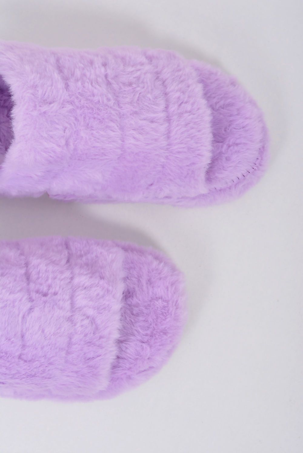 Faux Fur Fluffy Stripe Slippers