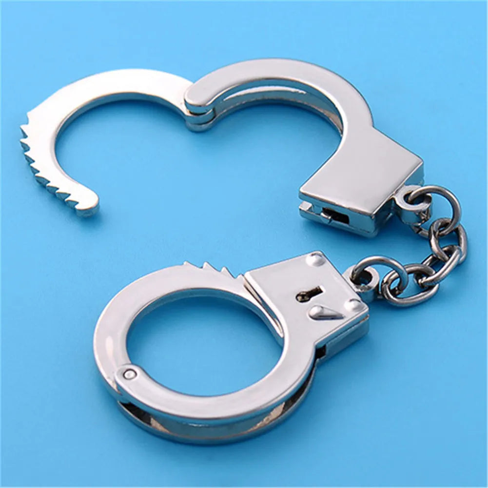 Mini Handcuffs Metal Keychain Novelty Keyring Keychain Accessories Key Chain Rings For Crafts Best Gift For Friend Lover