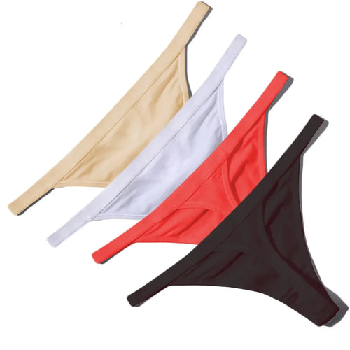 4PCS Sexy WOMEN'S Cotton Thong Underwear for Europe and the United