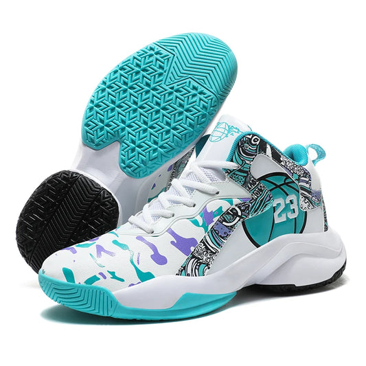 High-Top Unisex Basketball Shoes Men Women Cushioning Sneakers