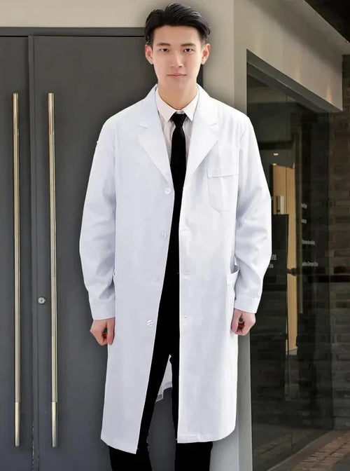 Nurse Overalls White Coat Female Long-sleeved Doctor's Uniform Male