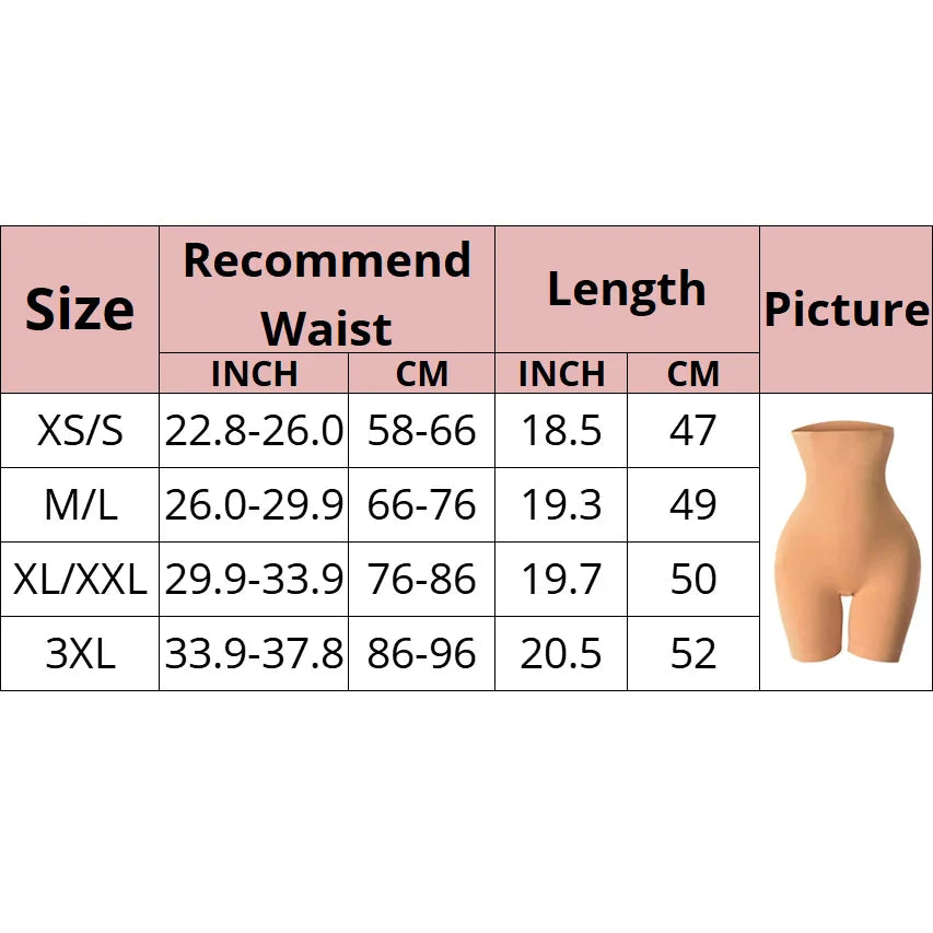 Shapewear Butt Lifter Seamless Women High Waist Slimming Panty Tummy