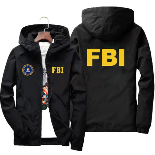 2024 New Men's Jacket High Quality FBI Printed Outdoor Sports Jacket