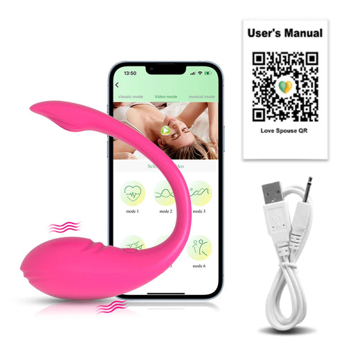 Wireless Bluetooth G Spot Dildo Vibrator for Women APP Remote Control