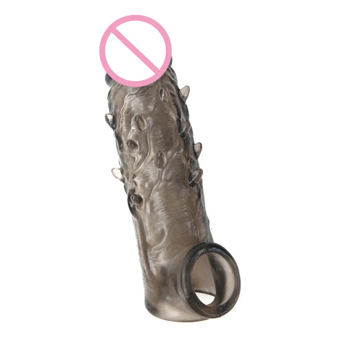 Reusable Penis Sleeve Extender Delay Ejaculation Penis Condoms