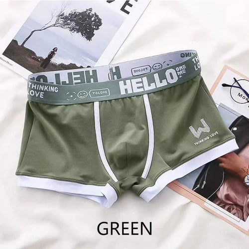 1Pcs Men Cotton Boxer Shorts Panties Underwear3 Colors L XL 2XL 3XL