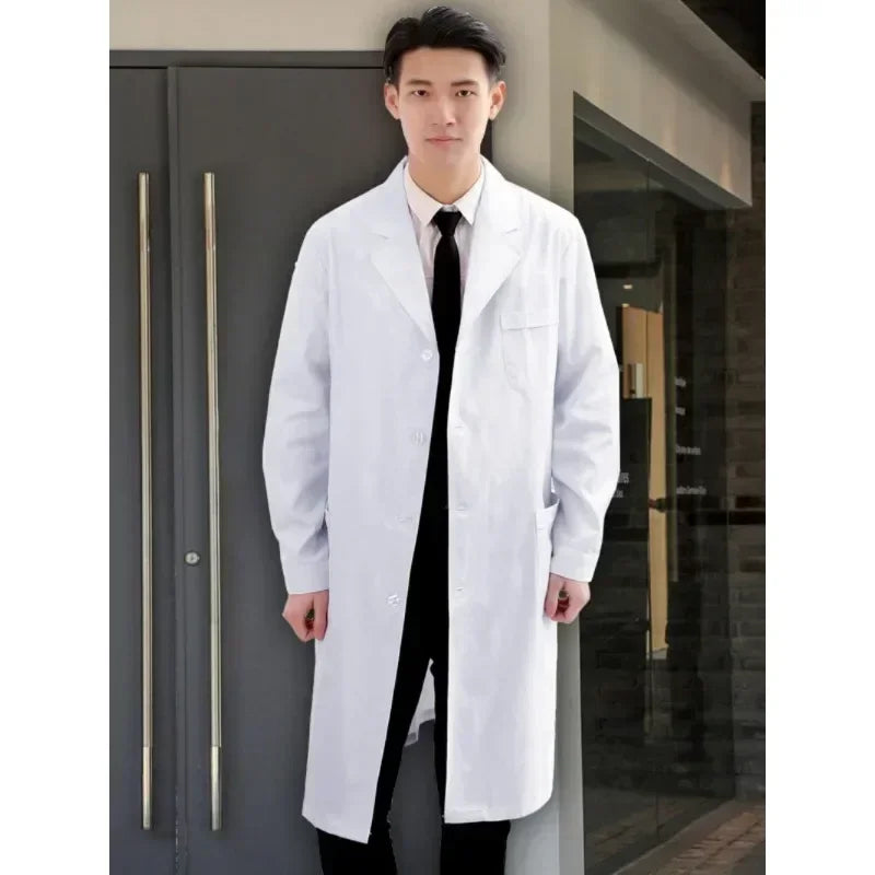 Nurse Overalls White Coat Female Long-sleeved Doctor's Uniform Male