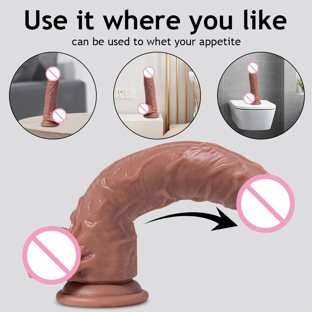 Strap on Dildo Wearable Sex Harness Silicone Dildo Realistic Penis