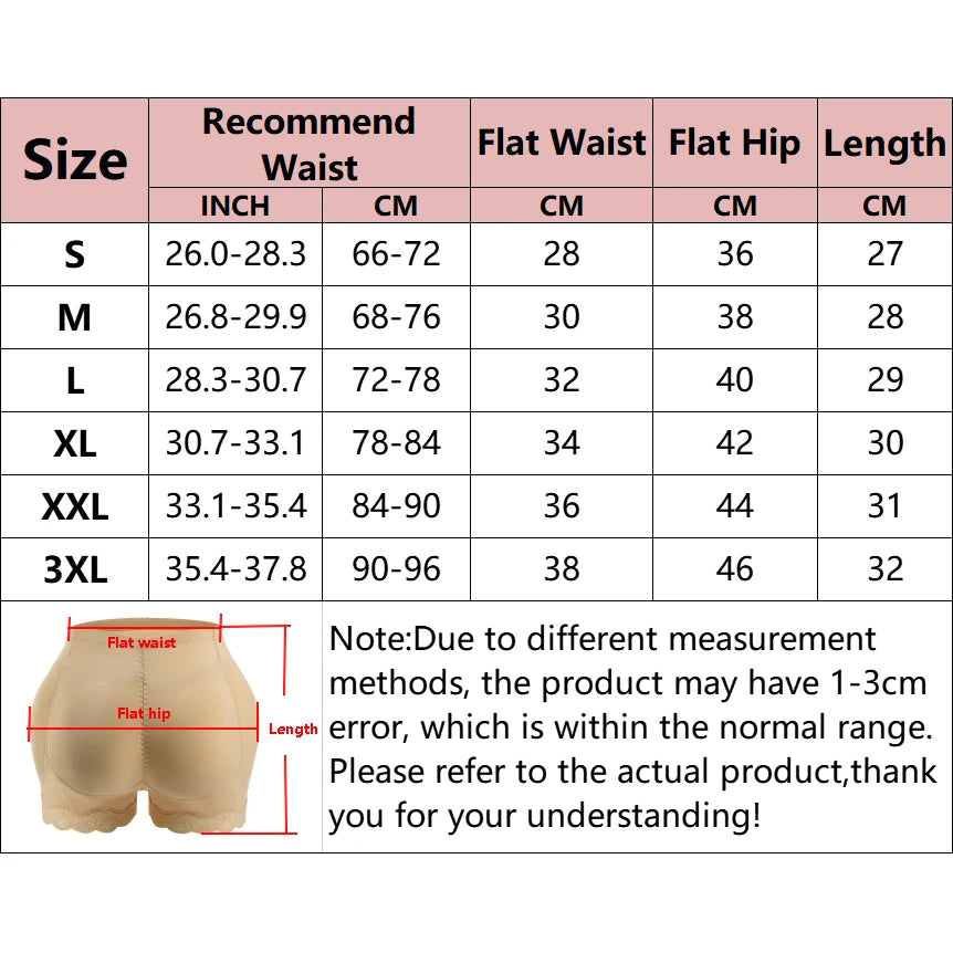 Padded Butt lifter Corrective Underwear Butt Enhancer Body Shaper