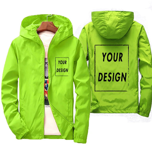 Custom Brand Logo Autumn Jacket Men Waterproof Warm Windbreaker Casual