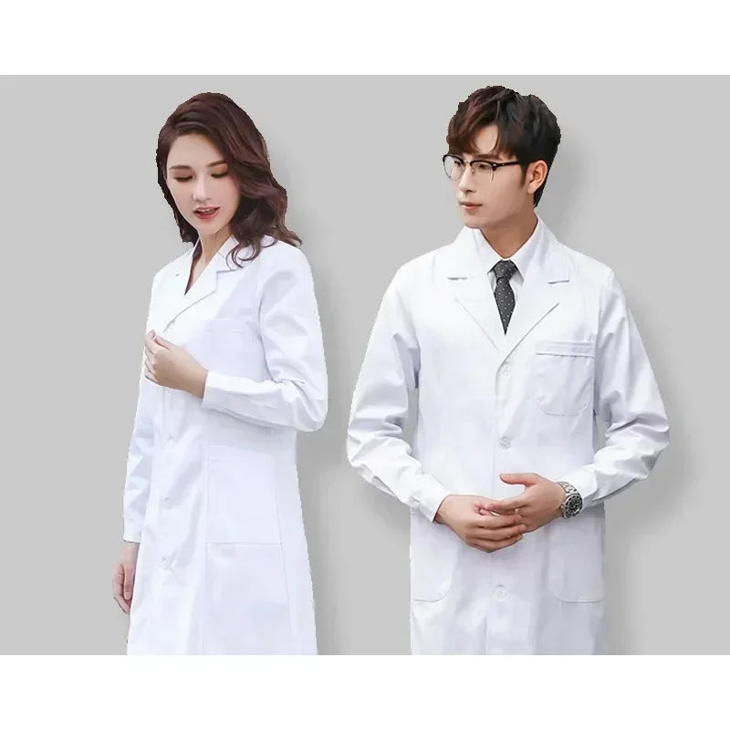 Nurse Overalls White Coat Female Long-sleeved Doctor's Uniform Male