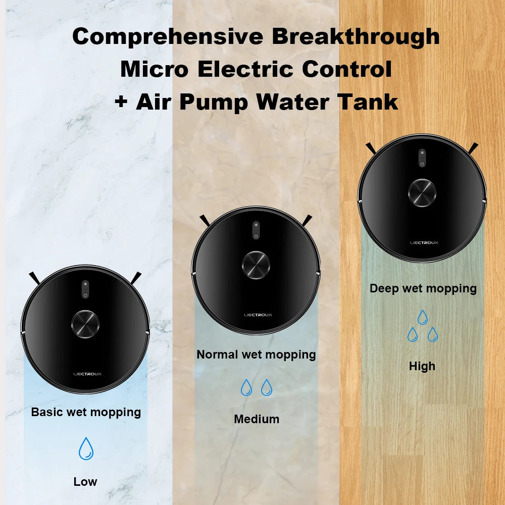 Robot Vacuum Cleaner Liectroux / LILIN X6,Laser Lidar Navigation,Wet &