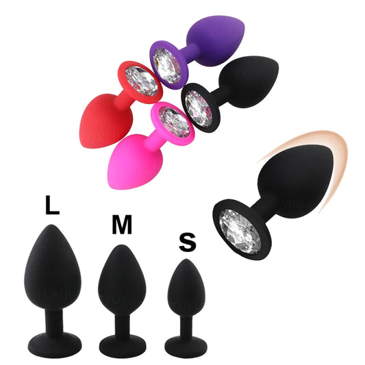 S/M/L Silicone Butt Plug Anal Plugs Prostate Massage Stimulator Anal