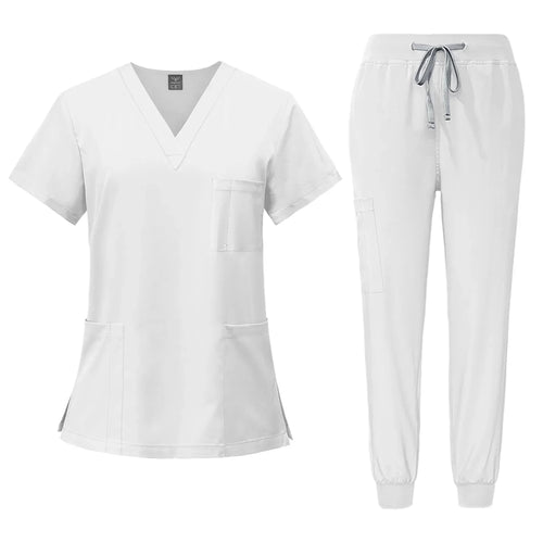 Multicolor Unisex Short Sleeved Pharmacy Nurse Uniform Hospital Doctor