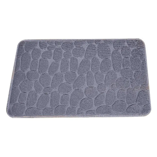 Bathroom Foot Mats Coral Velvet Mats Embossed Stone Memory Foam