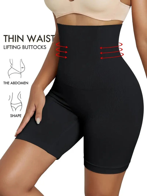 High Waist Shaping Boyshort Panties, Tummy Control Butt Lifting Slim