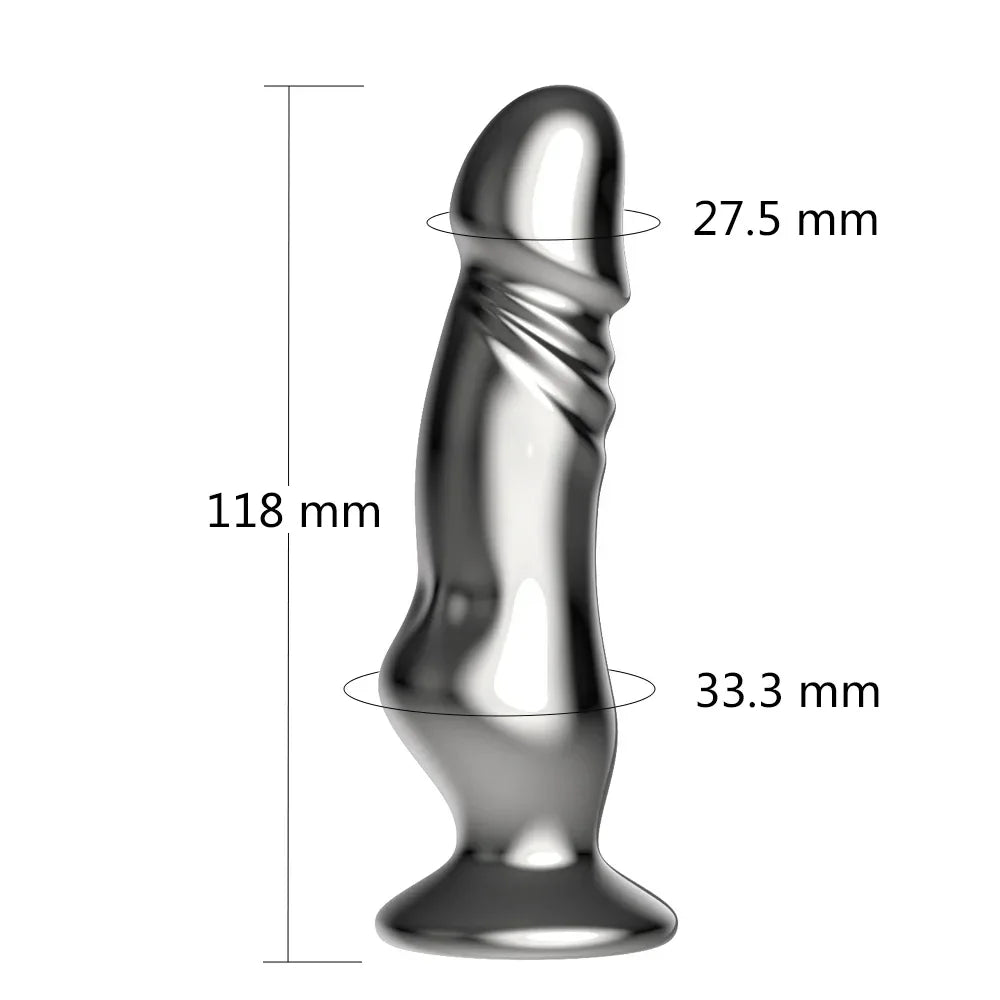 Metal Vibrator Butt Plug for Woman Stainless Steel Dildo Vibrator for