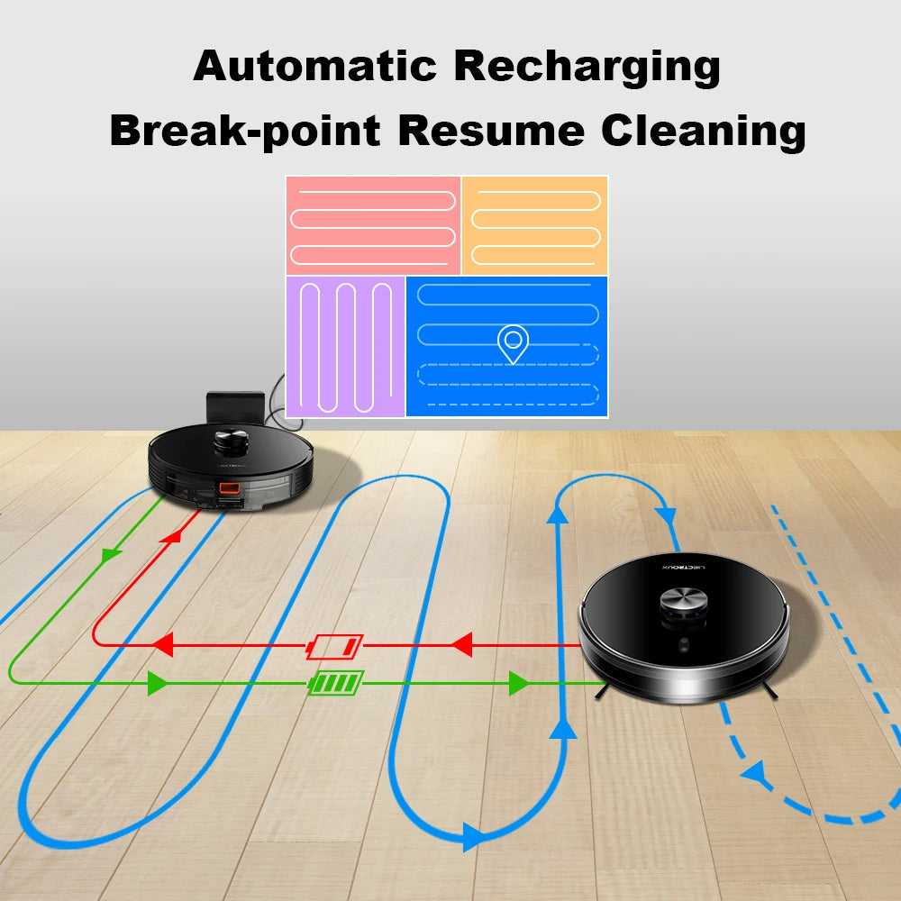 Robot Vacuum Cleaner Liectroux / LILIN X6,Laser Lidar Navigation,Wet &