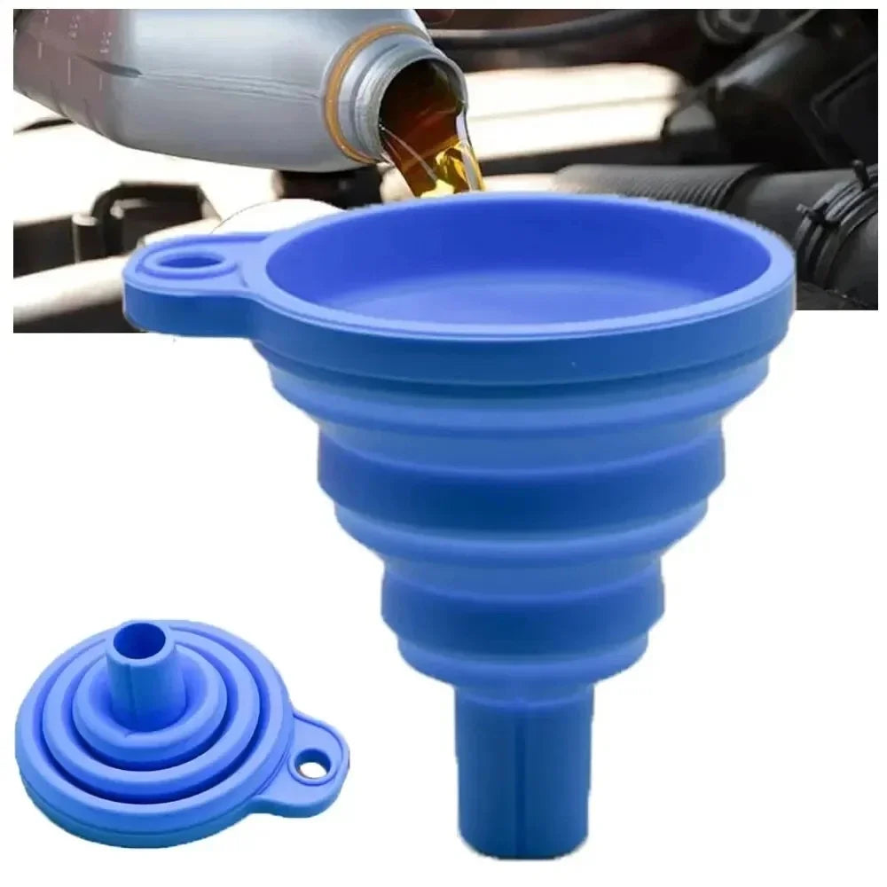 Car Engine Funnel Universal Silicone Liquid Funnel Washer Fluid Change