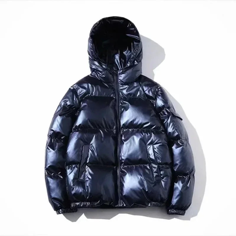 Winter Parka Men Thick Hooded 2023New Thicken Warm Harajuku Coat Male