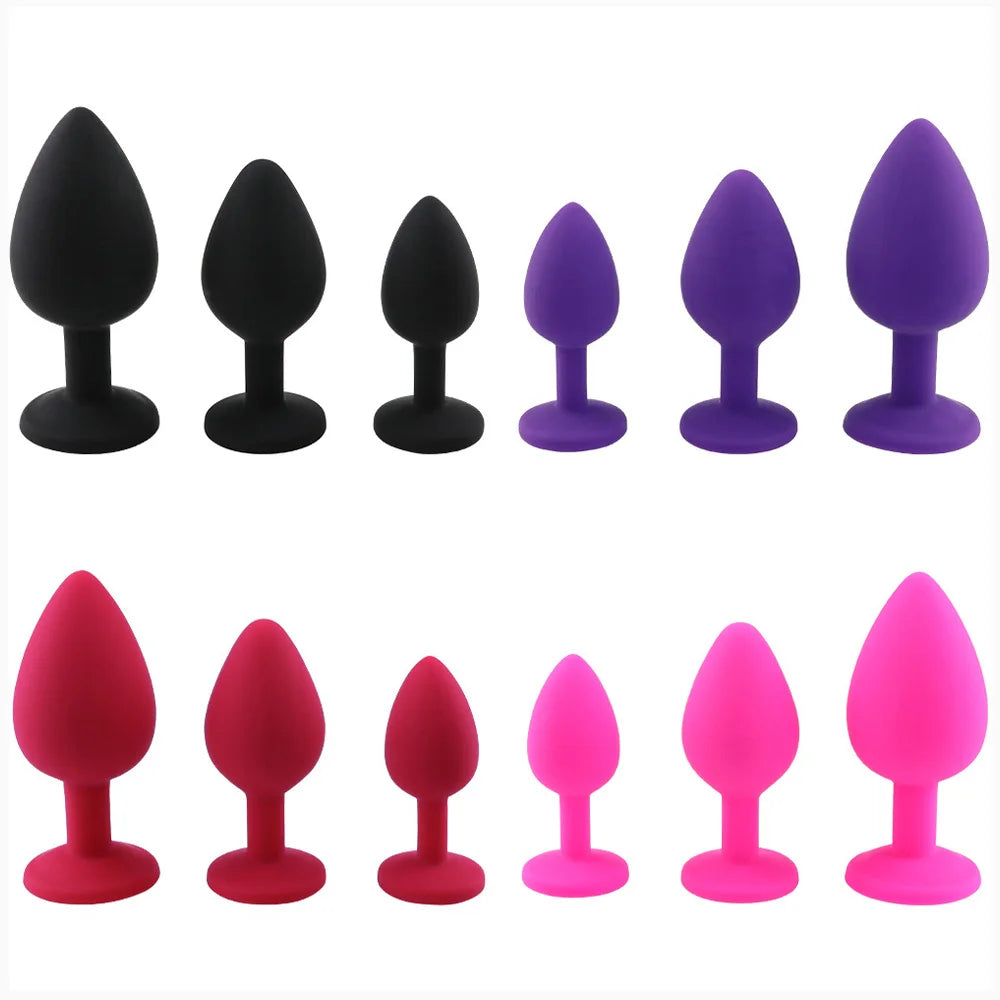 3 Size Silicone Butt Plug Anal Plug Unisex Sex Stopper Adult Toys for