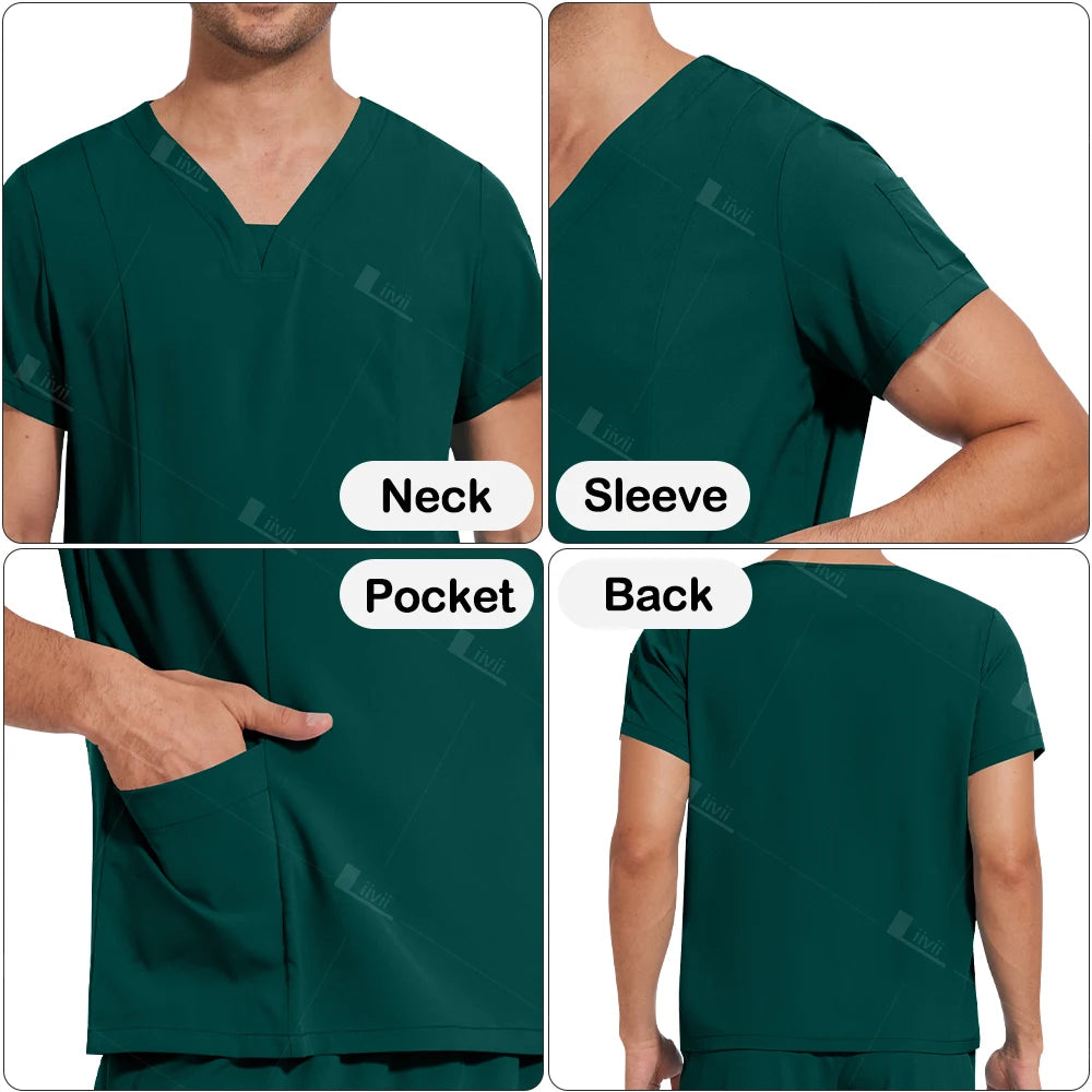 Newest Nursing Surgical Uniforms Woman Doctor Nurse Uniforms Men