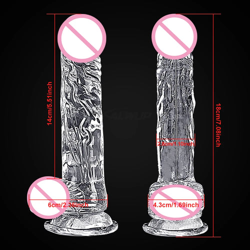 Cheap 4 Sizes Realistic Big Dildo Sex Toys For Women Anal Gay Soft