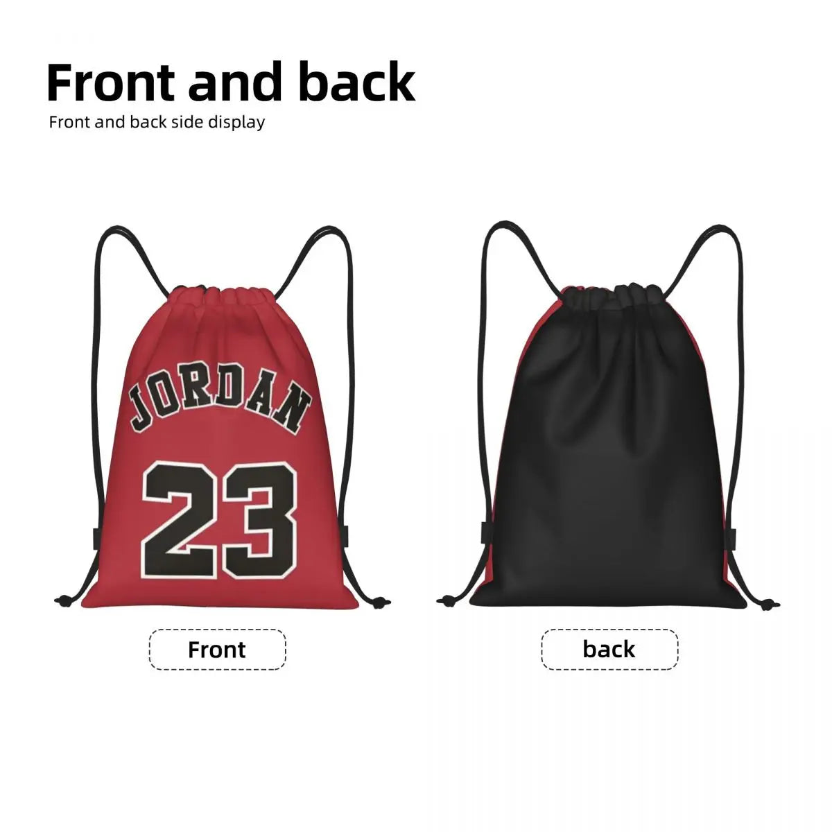 Custom MJ Jordan No.23 Drawstring Pocket Backpack Men Women